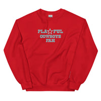 Playful Cowboys Fan Embroidered (Unisex) Sweatshirt