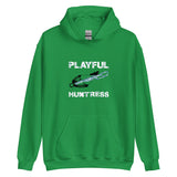 Playful Huntress -Black/Teal/White (Unisex) Hoodie
