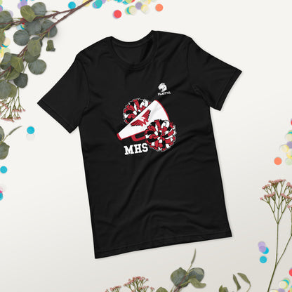 Playful MHS Redhawks Cheerleader's Tee
