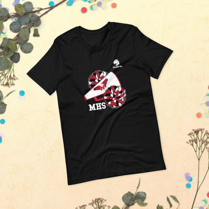 Playful MHS Redhawks Cheerleader's Tee