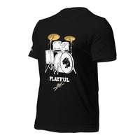Playful Drummer - White (Unisex) Tee