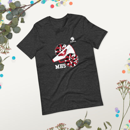Playful MHS Redhawks Cheerleader's Tee