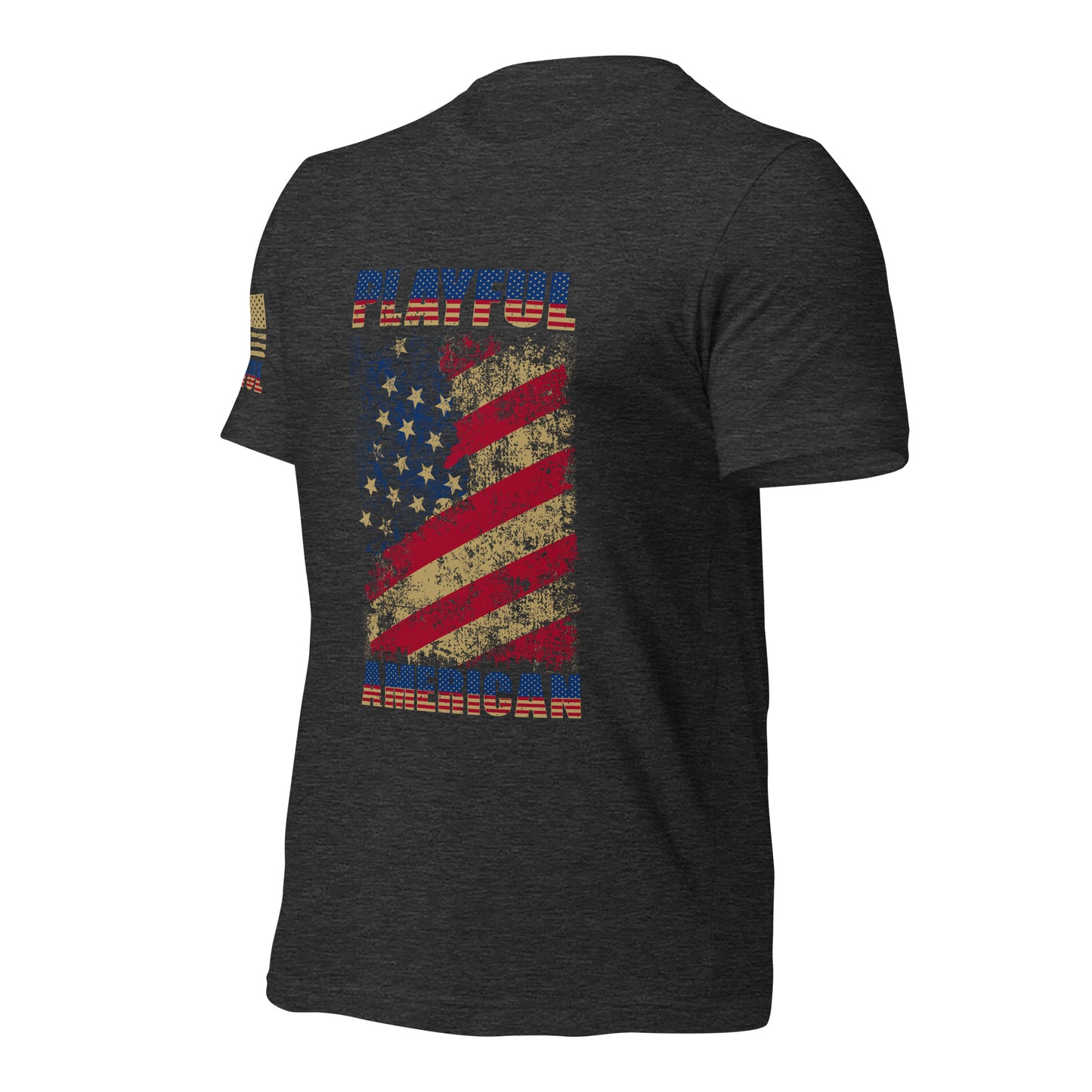 Playful American Rustic Flag (Unisex) T-Shirt