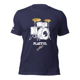 Playful Drummer - White (Unisex) Tee