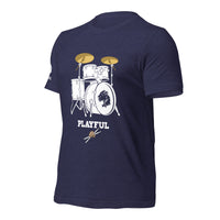 Playful Drummer - White (Unisex) Tee