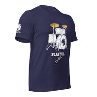 Playful Drummer - White (Unisex) Tee