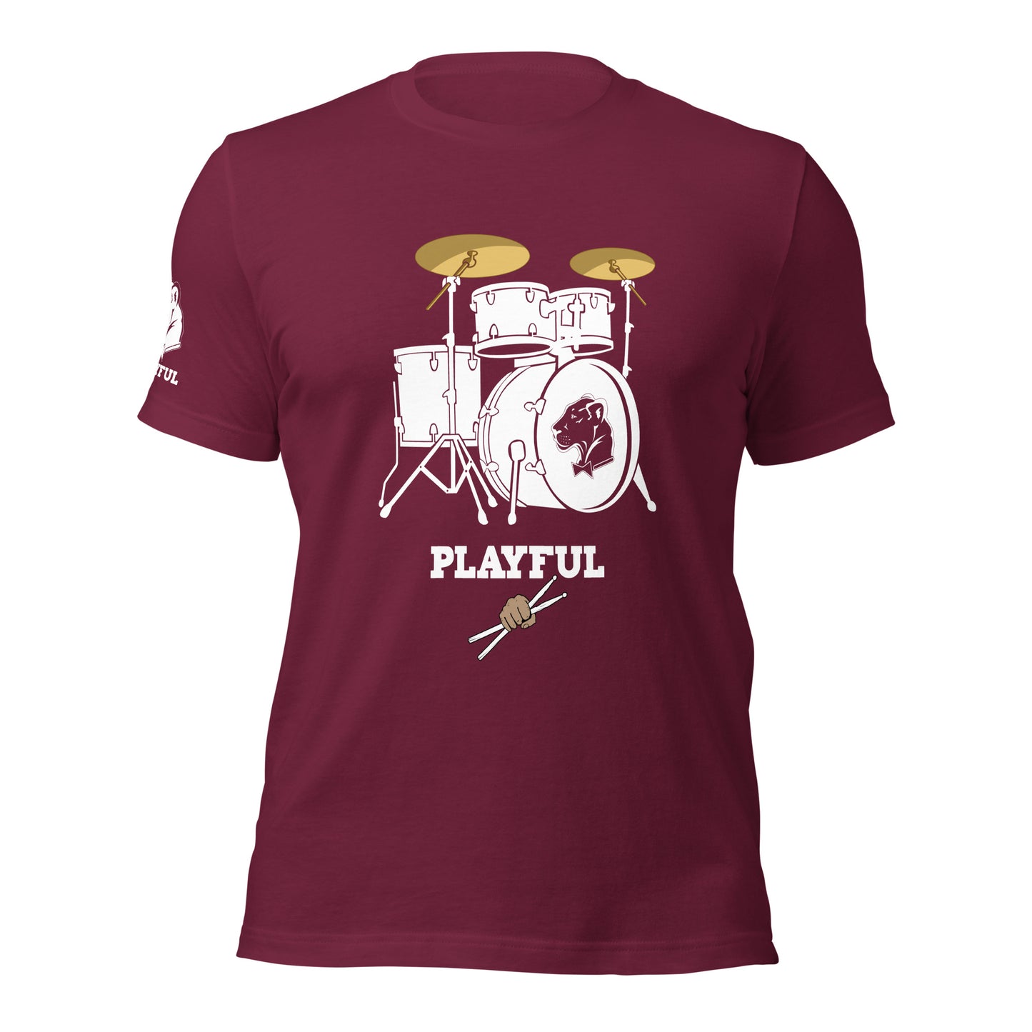 Playful Drummer - White (Unisex) Tee