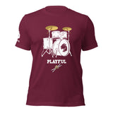 Playful Drummer - White (Unisex) Tee