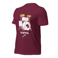 Playful Drummer - White (Unisex) Tee