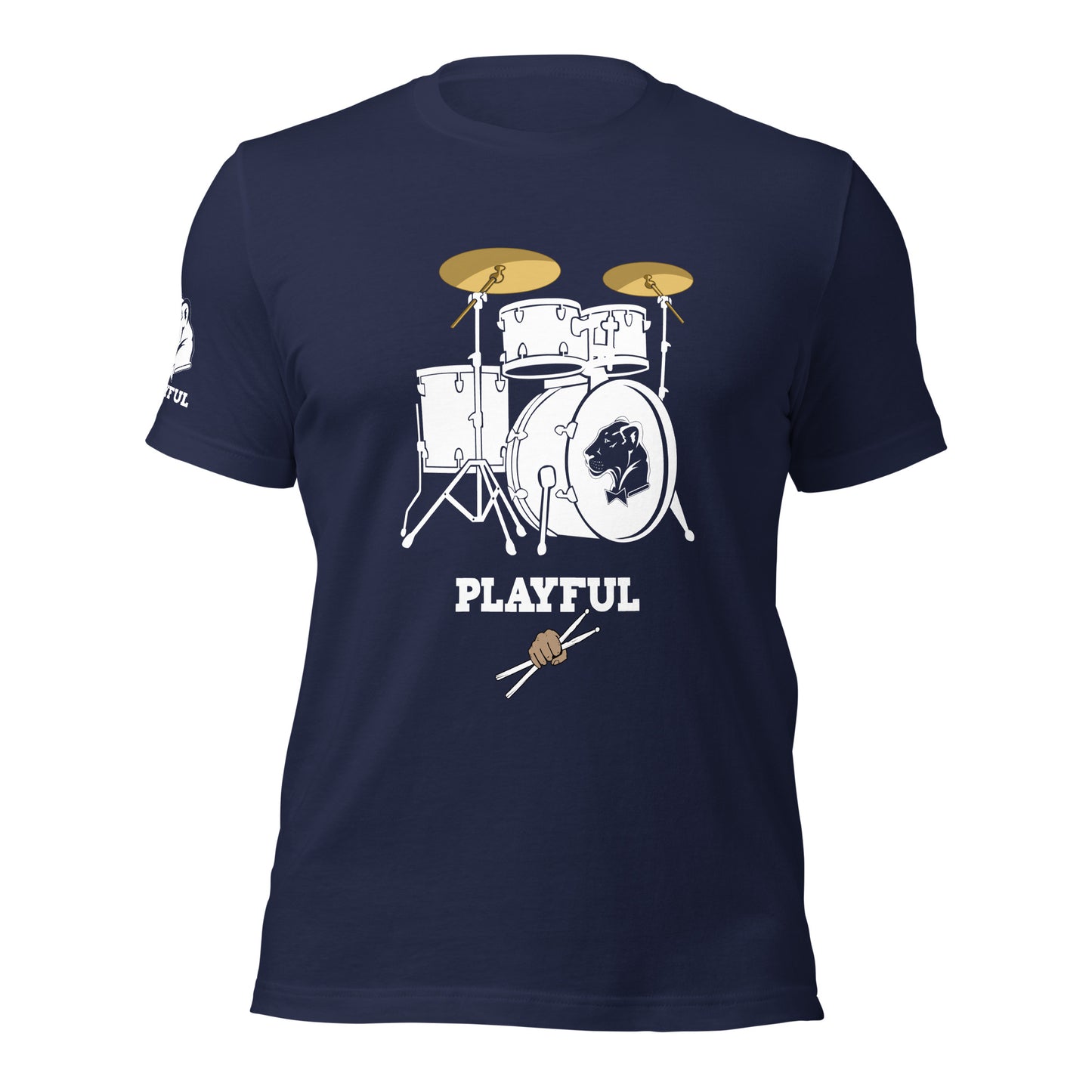 Playful Drummer - White (Unisex) Tee