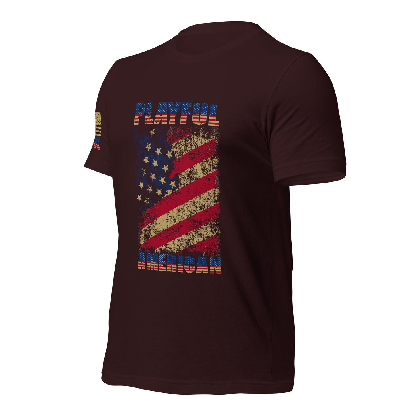 Playful American Rustic Flag (Unisex) T-Shirt
