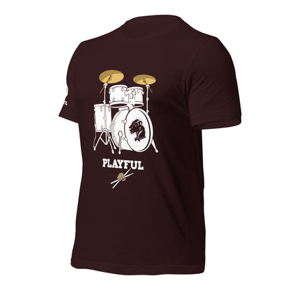 Playful Drummer - White (Unisex) Tee