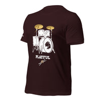 Playful Drummer - White (Unisex) Tee