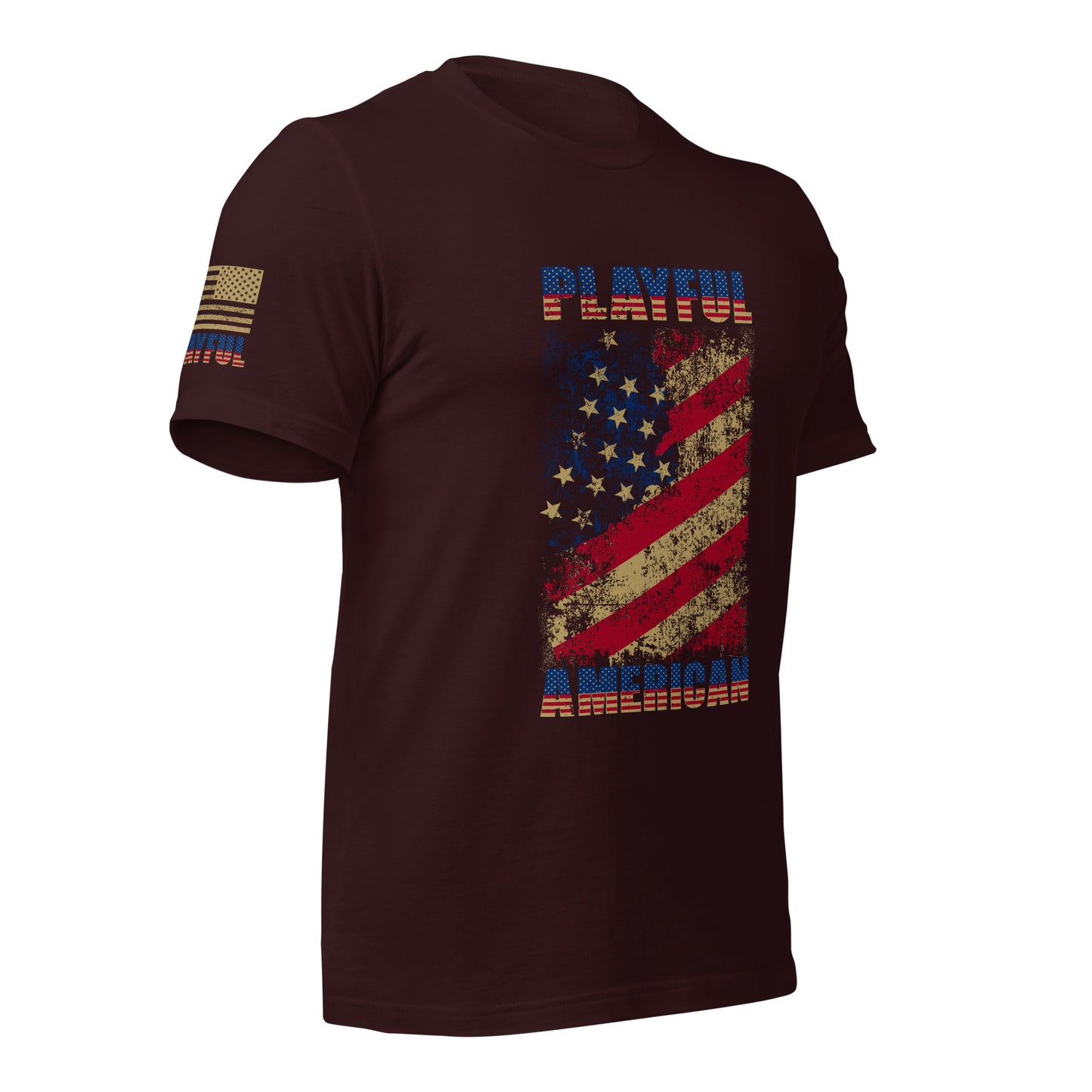 Playful American Rustic Flag (Unisex) T-Shirt