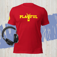 Playful Rockstar - Yellow (Unisex) T-Shirt