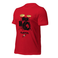 Playful Drummer - Black (Unisex) Tee