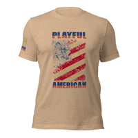Playful American Rustic Flag (Unisex) T-Shirt