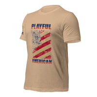 Playful American Rustic Flag (Unisex) T-Shirt