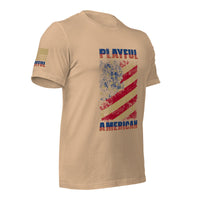 Playful American Rustic Flag (Unisex) T-Shirt