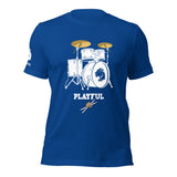 Playful Drummer - White (Unisex) Tee