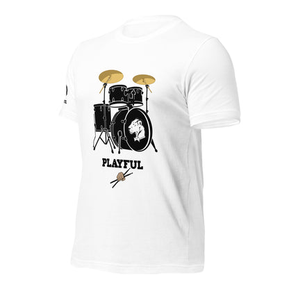 Playful Drummer - Black (Unisex) Tee