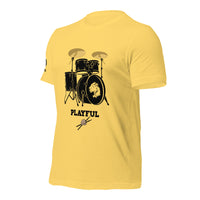 Playful Drummer - Black (Unisex) Tee