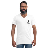 Playful Golfer (Black Logo) V-Neck T-Shirt