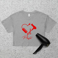 Playful Hair Stylist Ladies Crop Top
