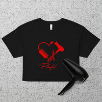 Playful Hair Stylist Ladies Crop Top