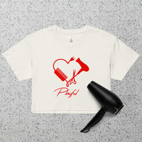 Playful Hair Stylist Ladies Crop Top
