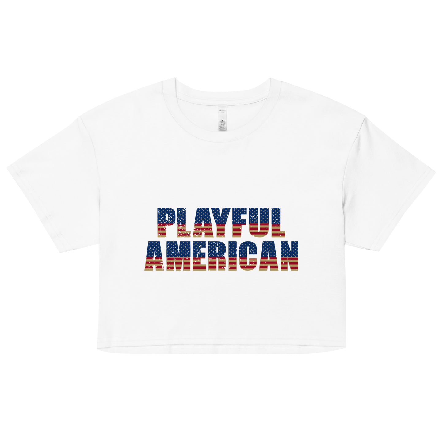 Playful American Ladies Crop Top
