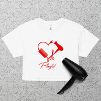 Playful Hair Stylist Ladies Crop Top