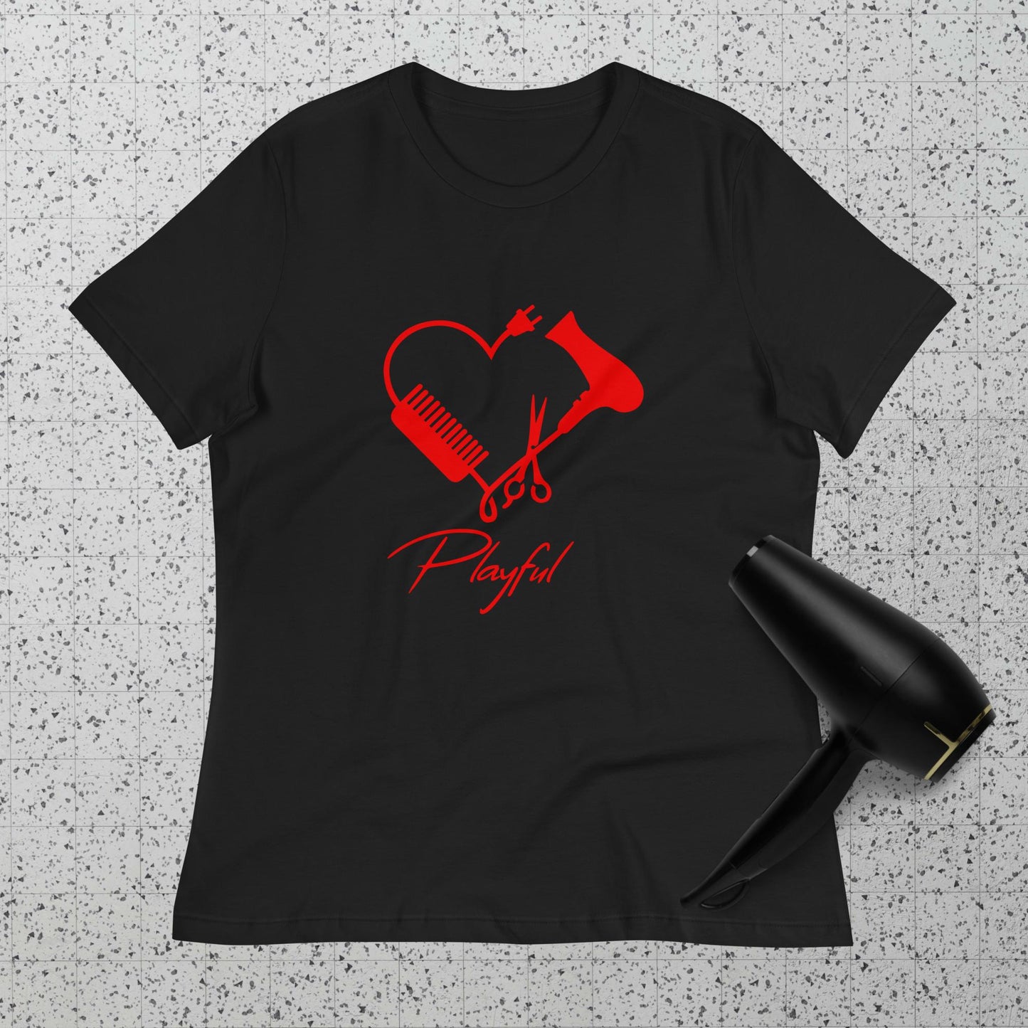 Playful Hair Stylist Ladies Relaxed T-Shirt