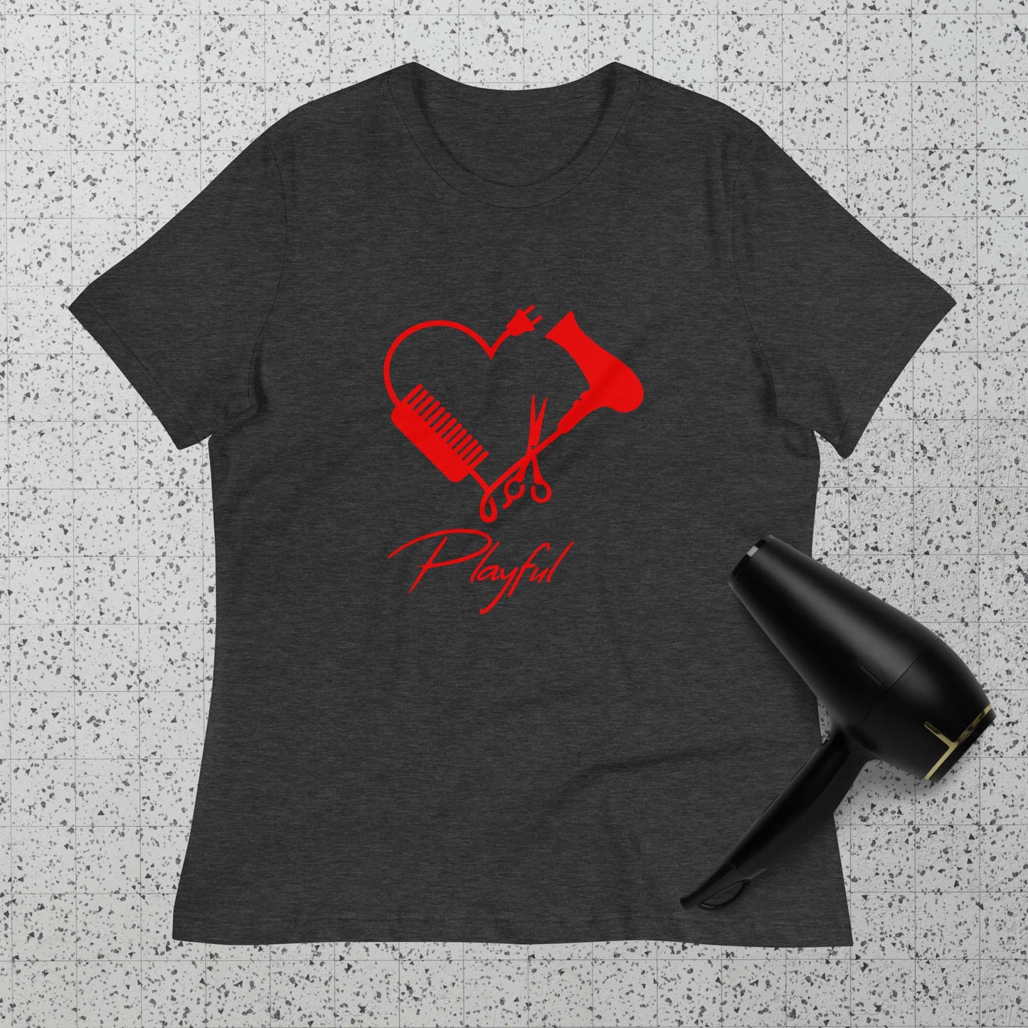 Playful Hair Stylist Ladies Relaxed T-Shirt