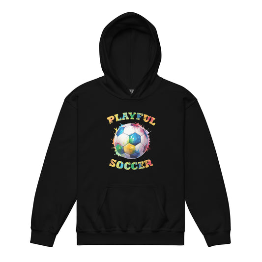 Playful Kid's Soccer Hoodie