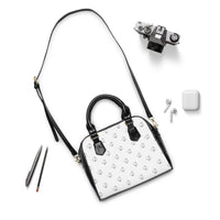 Playful Leather Black Logo Only Shoulder Handbag
