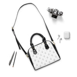 Playful Leather Black Logo Only Shoulder Handbag