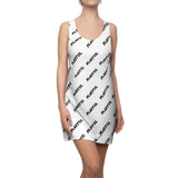 Playful Ladies White AOP Racerback Dress