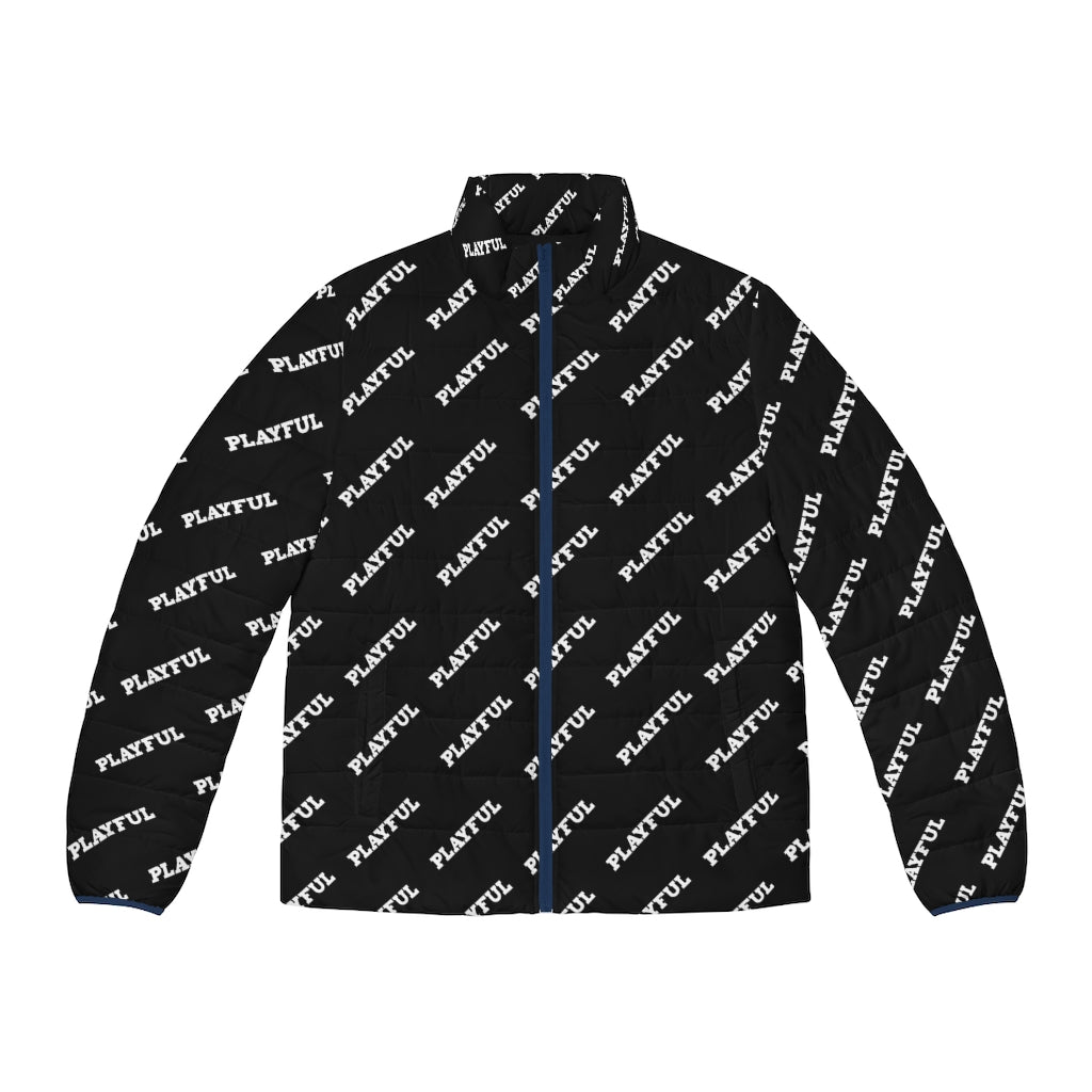 Playful Men's Puffer Jacket (AOP)