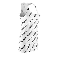 Playful Ladies White AOP Racerback Dress