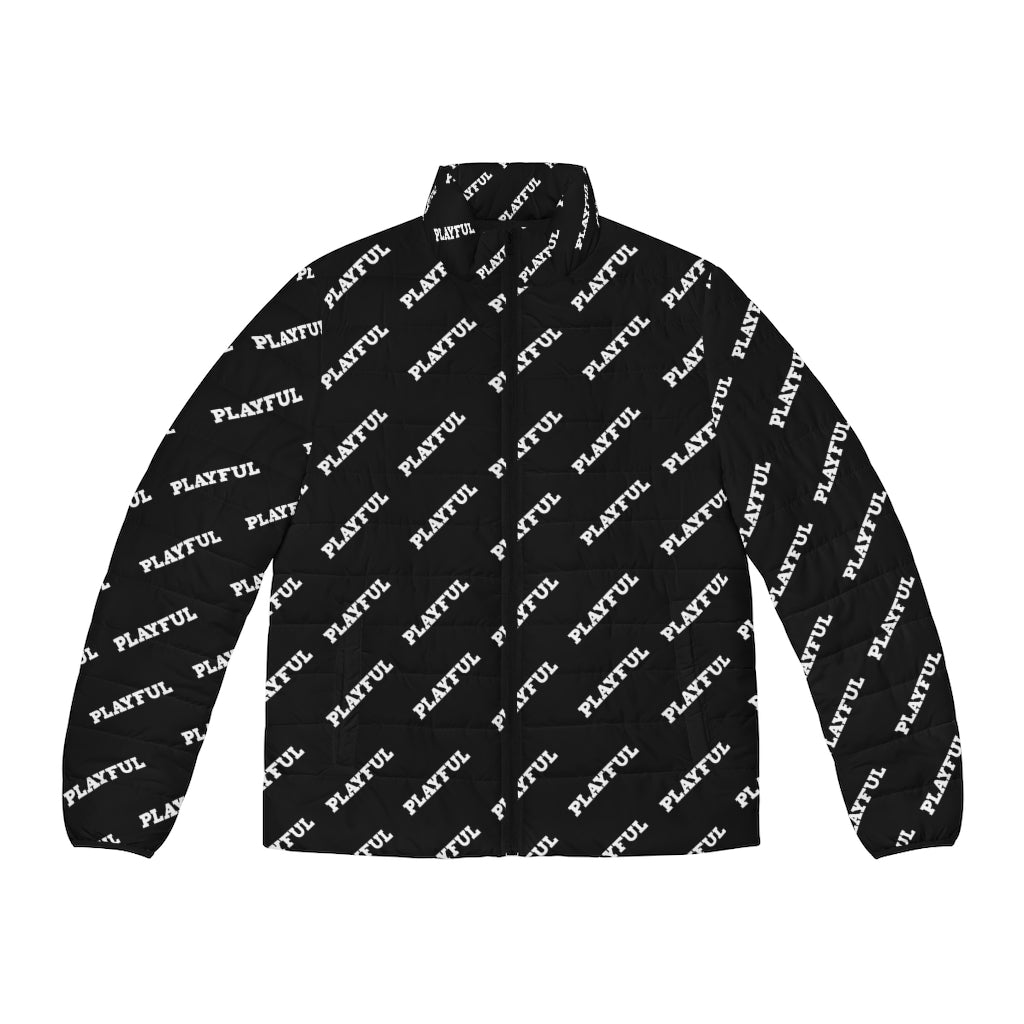 Playful Men's Puffer Jacket (AOP)