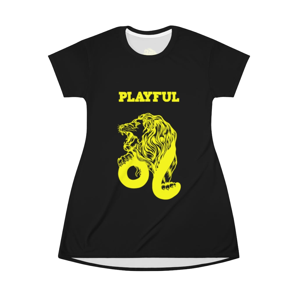 Playful Leo T-Shirt Dress