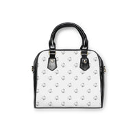 Playful Leather Black Logo Only Shoulder Handbag