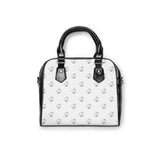 Playful Leather Black Logo Only Shoulder Handbag