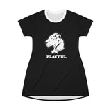 Playful Black T-Shirt Dress