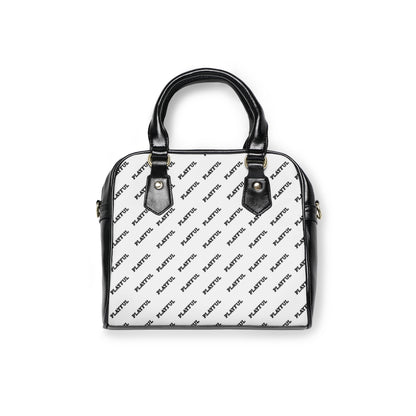 Playful White Leather AOP Shoulder Handbag II
