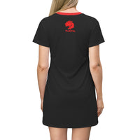 Playful Leo (Black/Red) T-Shirt Dress