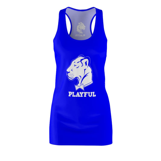 Playful Ladies Blue Racerback Dress