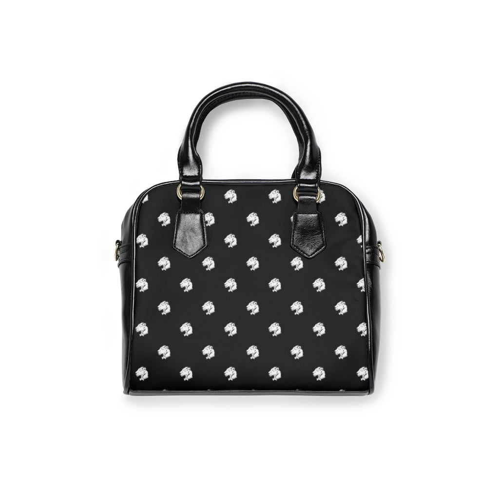 Playful Leather AOP Shoulder Handbag