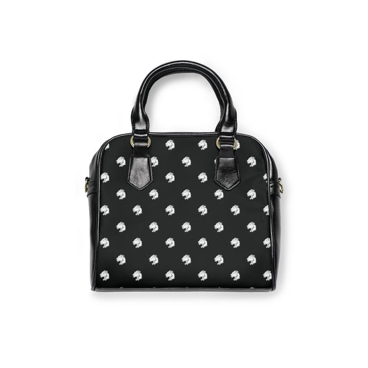 Playful Leather AOP Shoulder Handbag